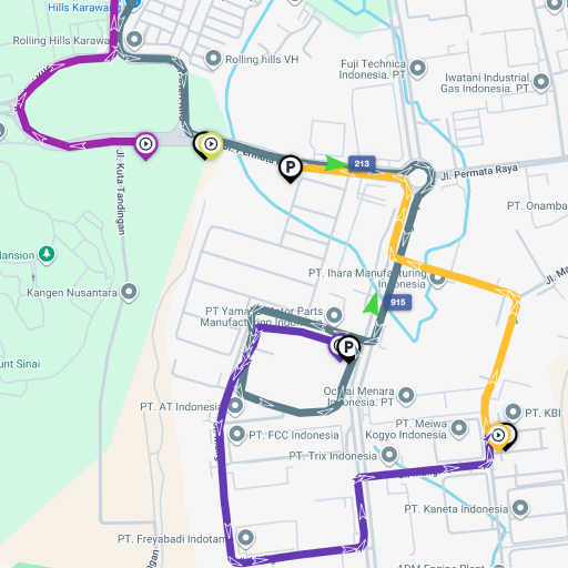 Route preview map
